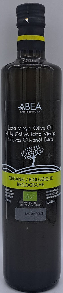 Abea Greek Organic Extra Virgin Olive Oil (750ml)