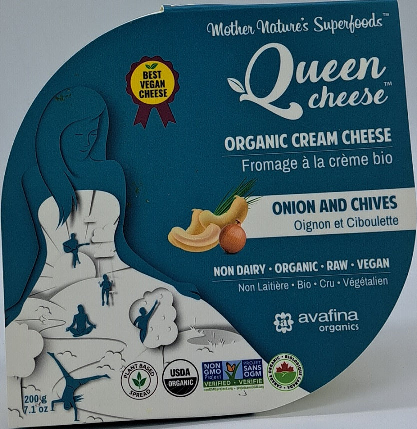 Avafina Queen Cheese Vegan Spread - Onion & Chives 200g