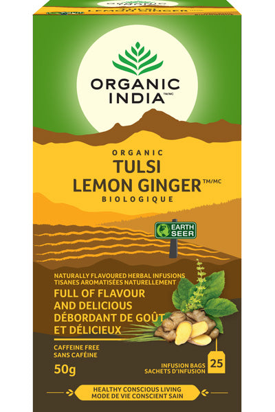 Organic India Tulsi Lemon Ginger Organic 50g