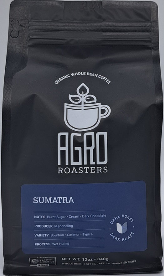 Agro Roasters Organic Whole Bean Sumatra 340g