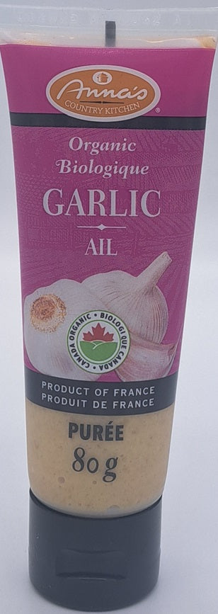 Anna's Organic Garlic Puree Tube 80g