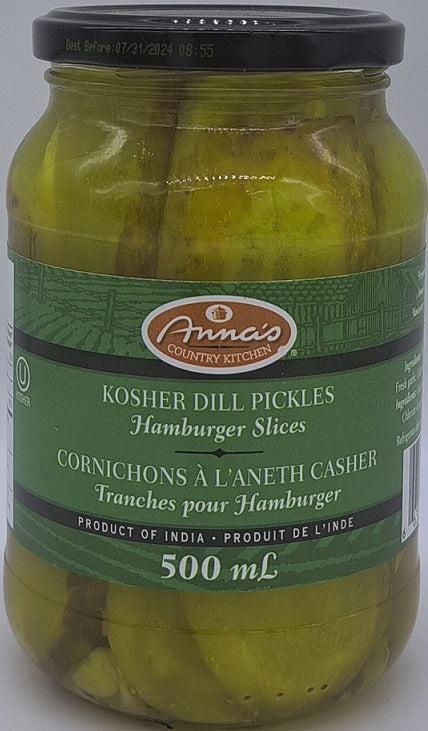 Anna's Kosher Dill Hamburger Slices 500ml