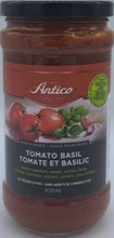 Load image into Gallery viewer, Antico Pasta Sauce - Tomato Basil 420ml
