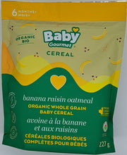 Load image into Gallery viewer, Baby Gourmet Organic Banana Raisin Babay Oatmeal 227g
