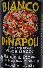 Load image into Gallery viewer, Bianco DiNapoli Organic New York Style Pizza Sauce 425ml
