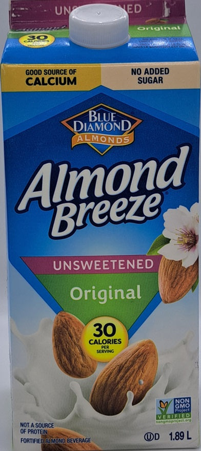 Blue Diamond Almond Breeze Original Unsweetened Vanilla 1.89L