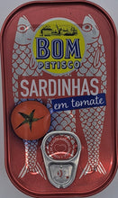 Load image into Gallery viewer, Bom Petisco Sardines in Tomato Sauce 120g
