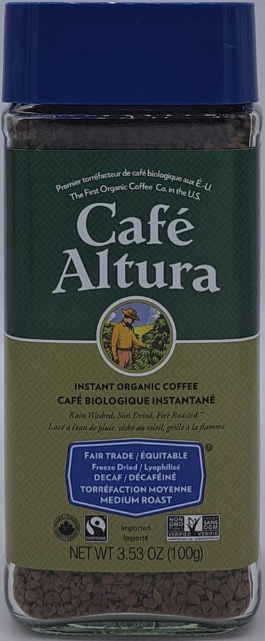 Café Altura Instant Organic Decaf Coffee 100g
