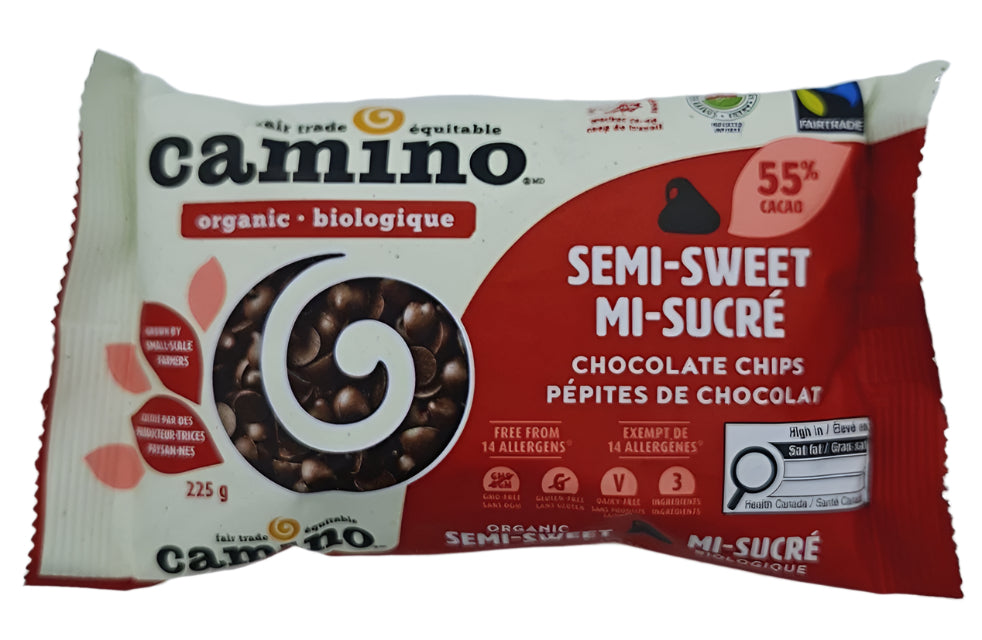 Camino Organic Semi-Sweet Chocolate Chips 225g