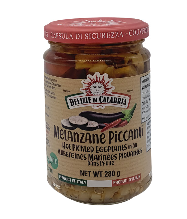 Delizie Di Calabria Melanzane Piccanti Hot Pickled Eggplant in Oil 280g