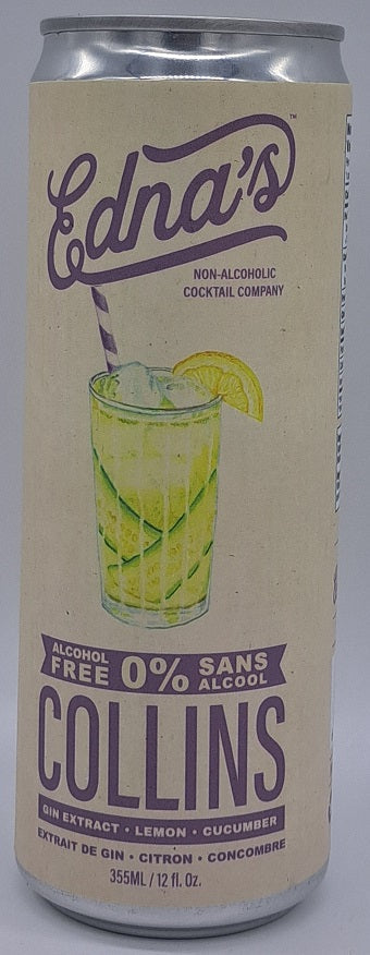 Edna's Cocktails Non-Alcoholic Collins 4 x 355mL