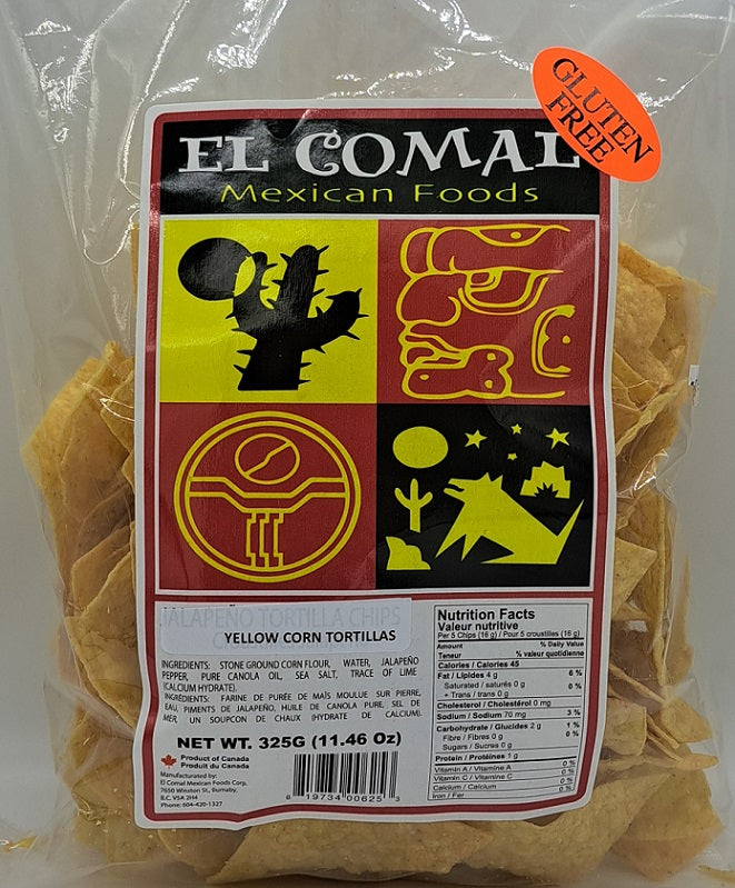 El Comal	Gluten Free Tortilla Chips - Yellow 325g