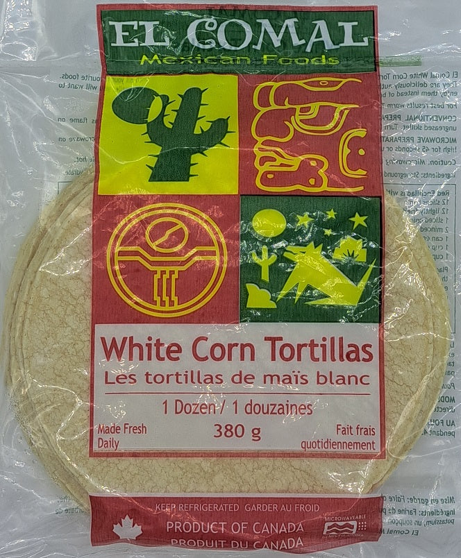 El Comal White Corn Tortilas - 12 Count