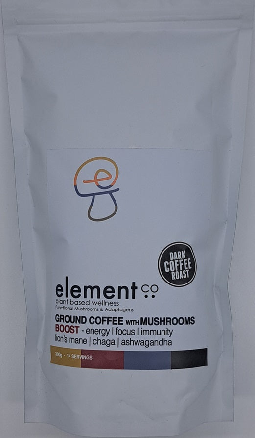 Element Co Dark Ground Coffee with Mushroom 300g