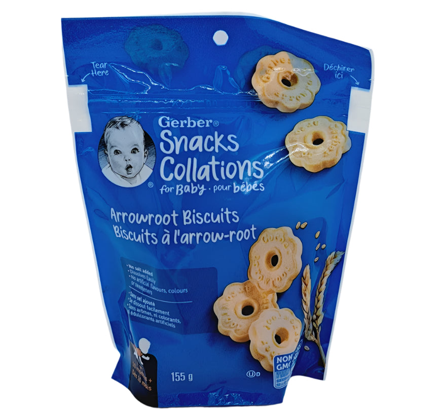 Gerber Snacks Collations Arrowroot Bisuits 155g