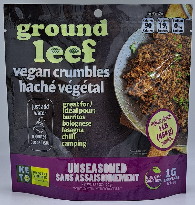 Ground Leef Vegan Crumbles - Unseasoned 100g