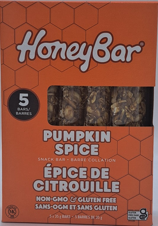 Honey Bar Pumpkin Spice Snack Bar 5x35g