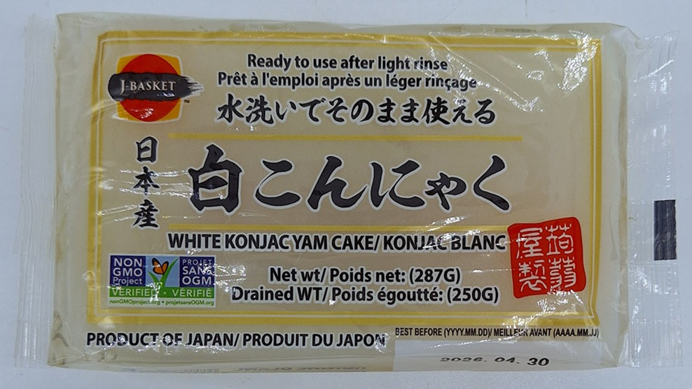 J-Basket White Konjac Yam Cake 250g