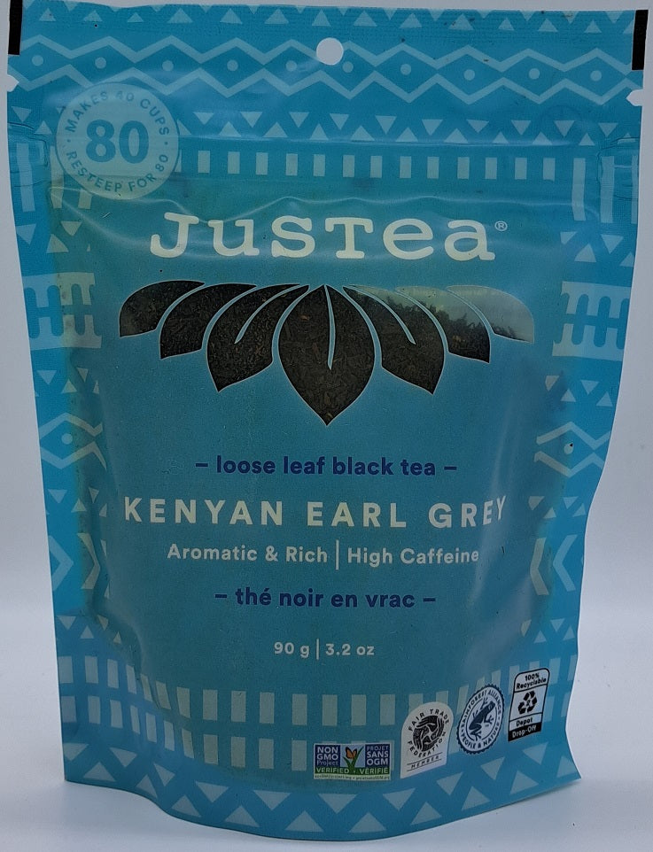 Justea Loose Leaf Kenyan Earl Grey Tea 90g