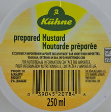Load image into Gallery viewer, Kiihne Prepared Mustard 250ml
