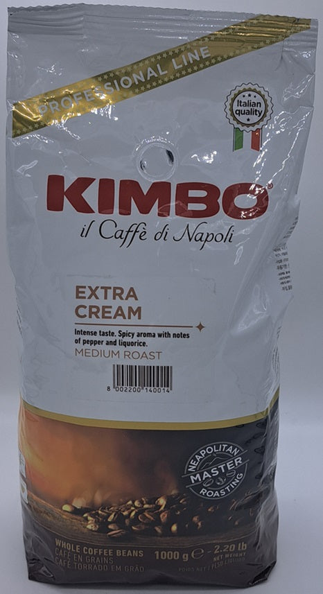 Kimbo Extra Cream Medium Roast Coffee 1Kg