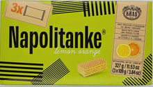 Load image into Gallery viewer, Kras Napolitanke Lemon Orange Waffers 327g
