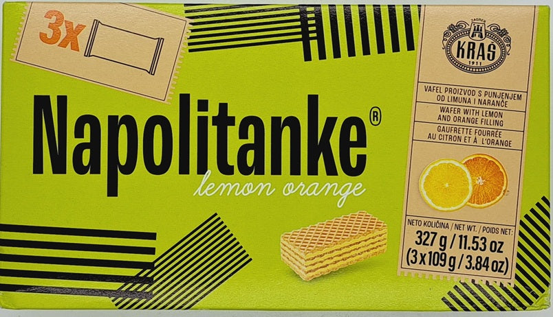 Kras Napolitanke Lemon Orange Waffers 327g