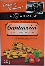 Load image into Gallery viewer, La Famiglia Cantuccini Biscuits - Cranberry 250g
