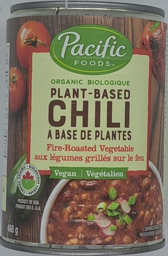 Pacific Foods Organic Plant-based Chilli - Fire Roasted Veg 468g