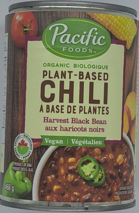 Pacific Foods Organic Plant-based Chilli - Harvest Black Bean 468g