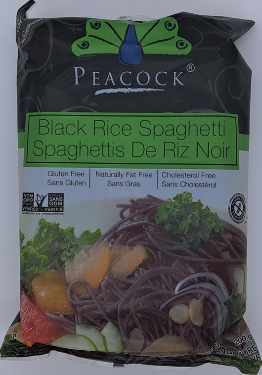 Peacock Gluten-free Black Rice Spaghetti 200g