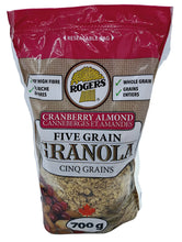 Load image into Gallery viewer, Rogers Five Grain Cranberry Almond Granola 700g
