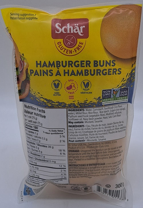 Schar Gluten-free Hamburger Buns 300g