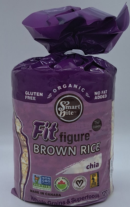 Smart Bite Gluten Free Brown Rice Chia Thin Cakes 120g