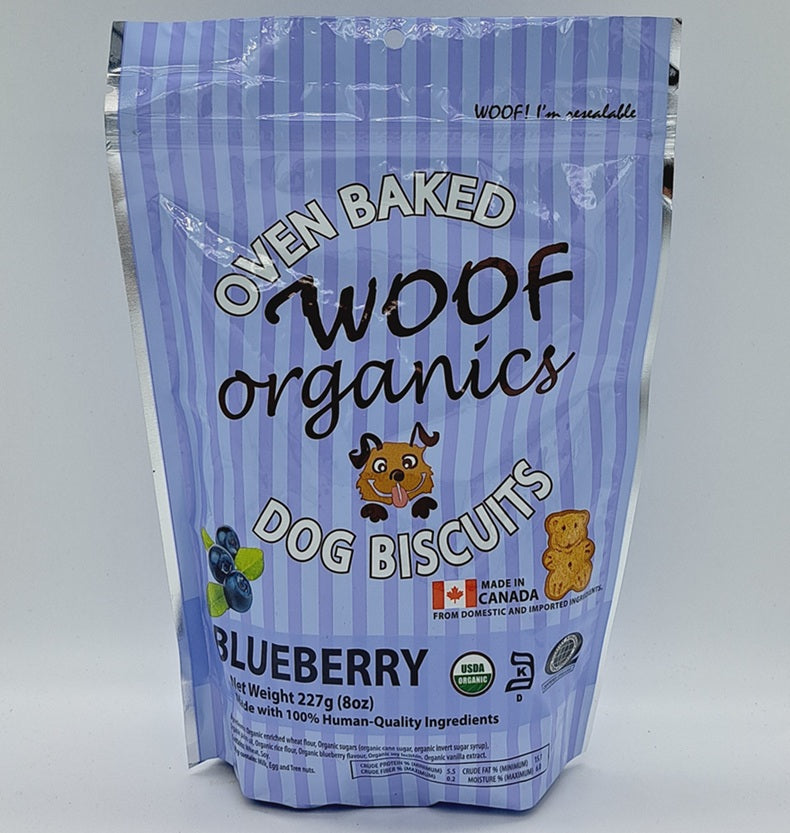 Woof Organics Oven Baked Dog Biscuits 227g