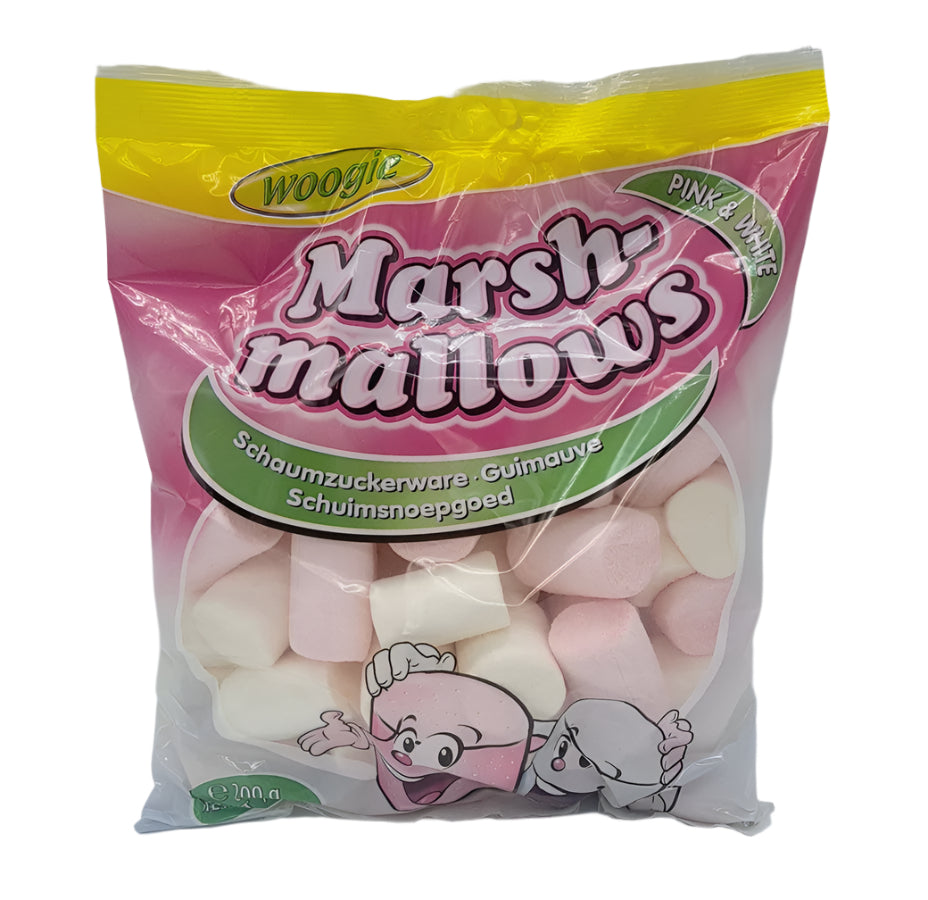 Woogie Pink & White Marshmallows 200g