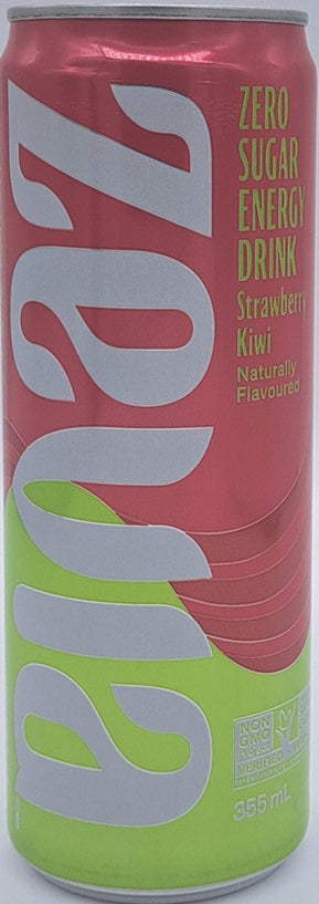 Zevia 0% Sugar Energy Drink - Strawberry Kiwi 355ml
