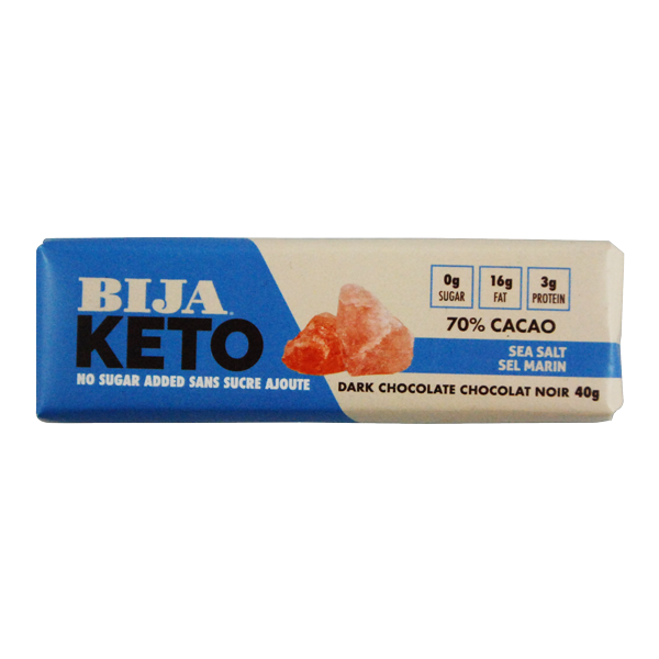 Bija Keto Sea Salt Dark Chocolate 40g