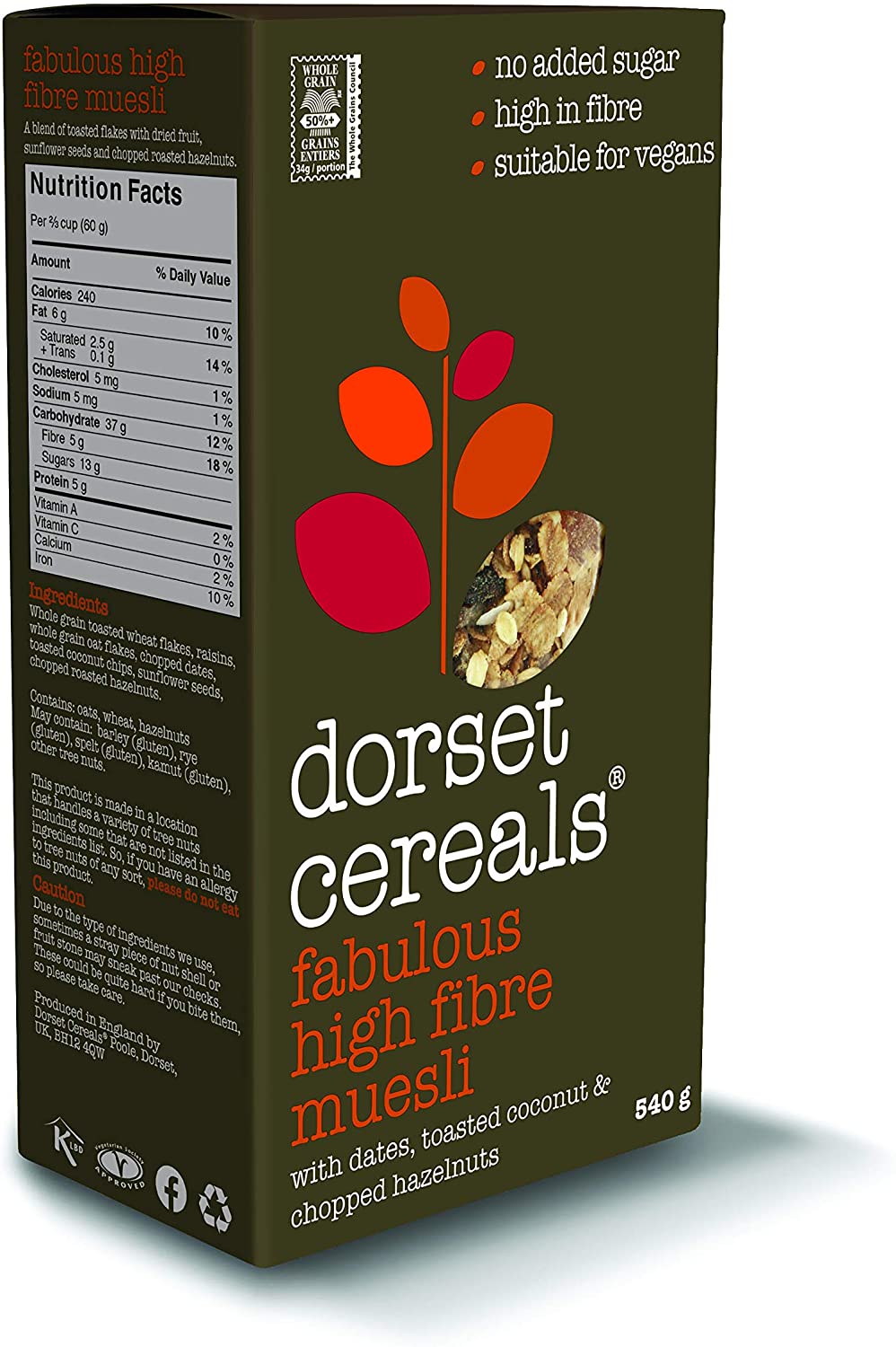 Dorset Cereals Fabulous High Fibre Muesli 540g