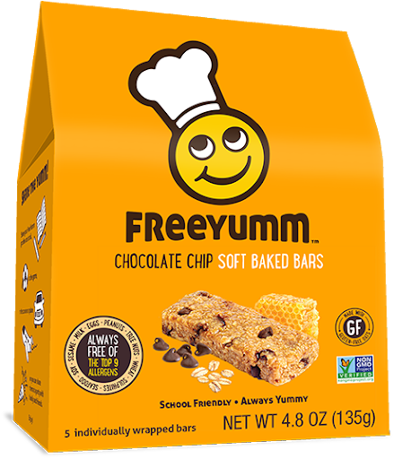 FreeYumm Gluten-Free Chocolate Chip Bars 135g
