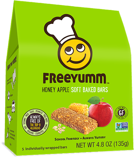 FreeYumm Gluten-Free Honey Apple Bars 135g