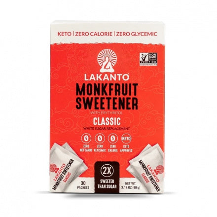 Lakanto Classic Monkfruit Sweetener Packets 30pks