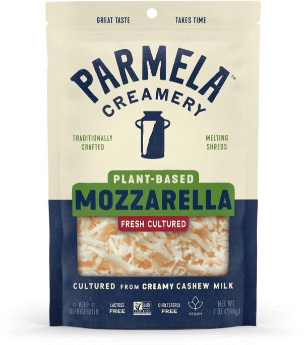 Parmela Plant-Based Mozzarella Style Shredded