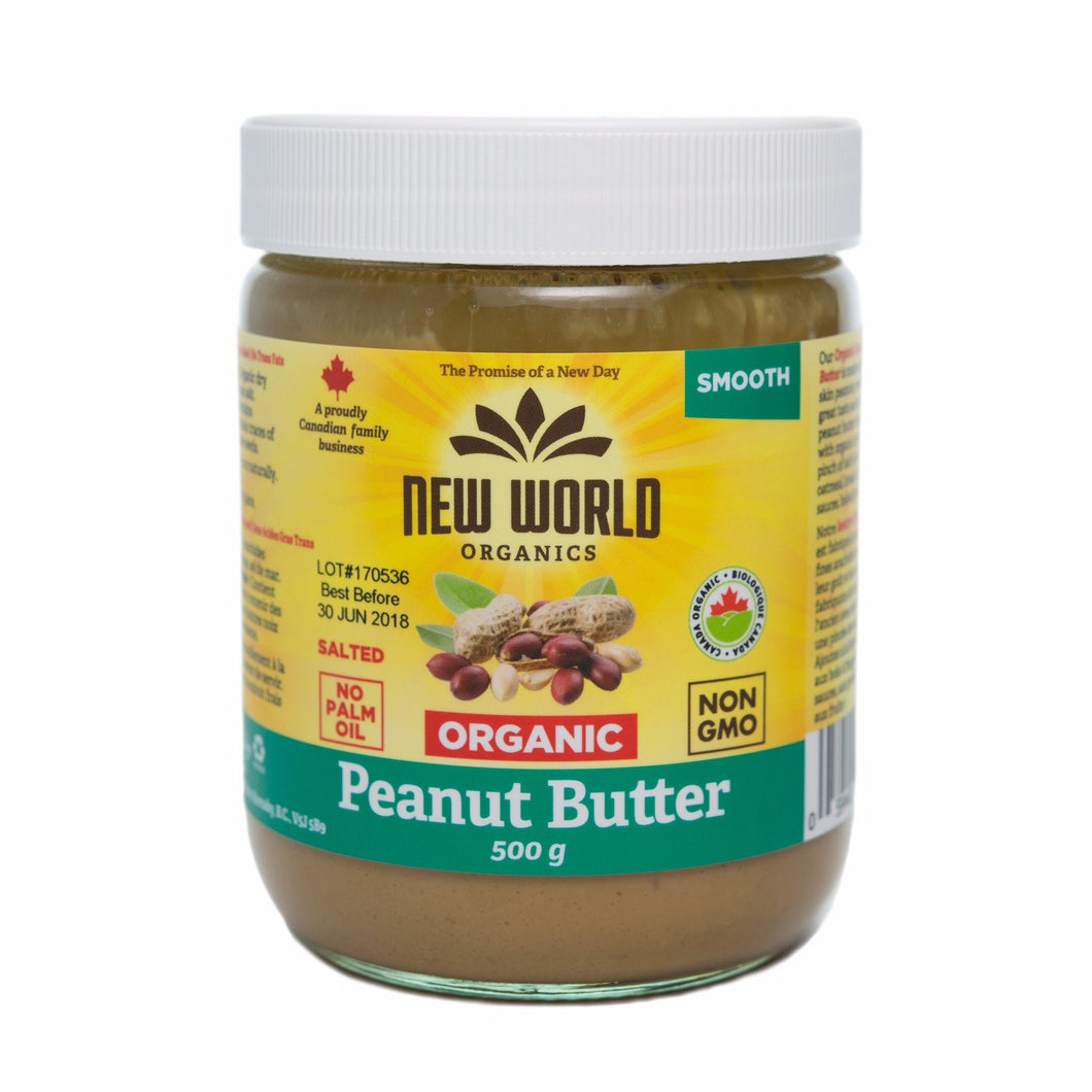 New World Organics Smooth Salted Peanut Butter 500g