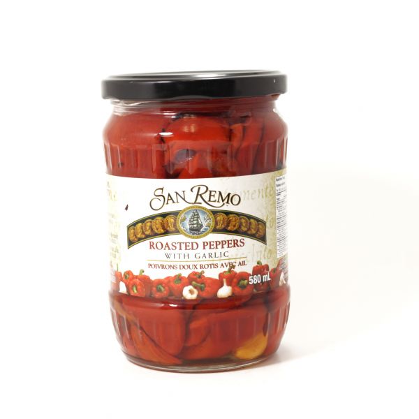 San Remo Roasted Peppers With Garlic 580ml