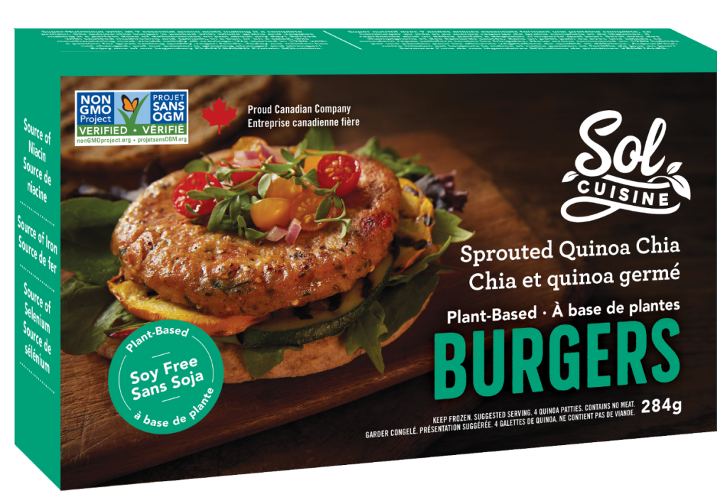 SOL Cuisine Sprouted Quinoa Chia Burgers